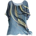 thumbnail image 2 of Birdeem T-Shirt Ample Décontracté pour Femmes à Imprimé, Col Rond, Manches Courtes, Chandail à Enfiler, 2 of 6