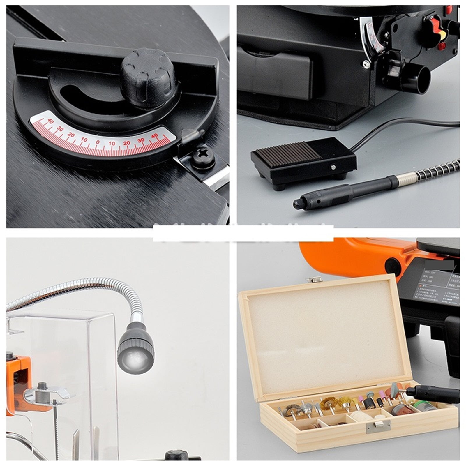 Electric Jig Saw, Woodworking Wire Sawing Machine, Carving Machine Speed Adjustable Carpentry Cutting Machine Table Saw ,Heavy Duty Build