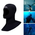 thumbnail image 3 of Neoprene Wetsuit Dive 3MM Scuba Surfing Hat Thermal Dive Swimming s Diving Hat for Men Women - Black XXL, 3 of 6
