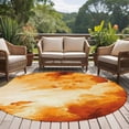 thumbnail image 4 of Burnt Orange Ombre Clouds Round Area Rug 7Ft Washable Circle Rugs for Dorm Laundry Room, Modern Abstract Gradient Cloud Non-Slip Carpet Floor Mats Indoor Outdoor Carpet Runner Aesthetic Home Decor, 4 of 8