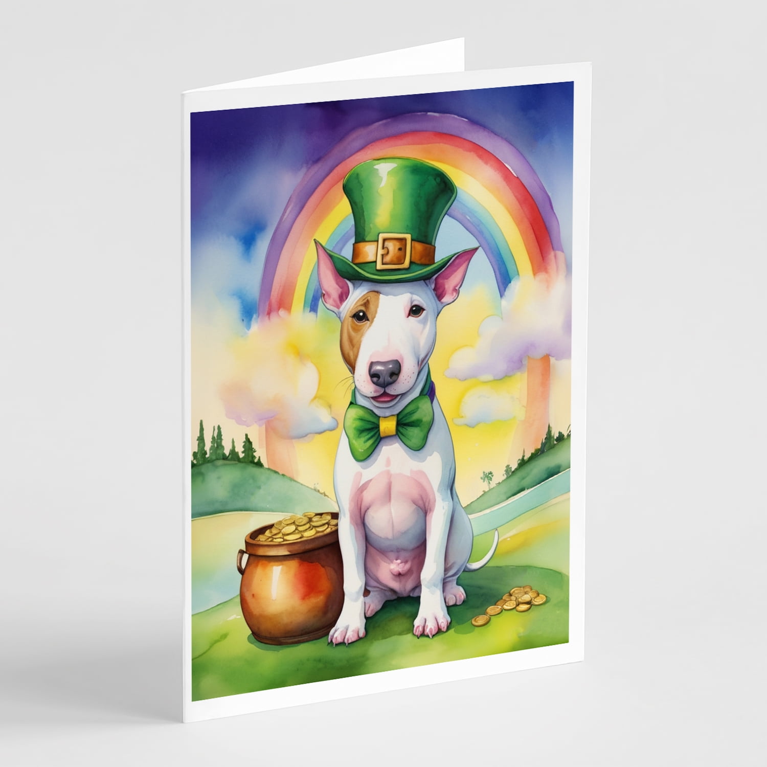 Affenpinscher St Patrick's Day Greeting Cards Pack of 8 7 in x 5 in