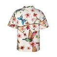 thumbnail image 3 of Haiem Watercolor Floral With Butterflies Printed Hawaiian Shirt for Men - Men’s Casual Beach Summer Shirts - Stretch Fabric with Modern Fit-X-Large, 3 of 9