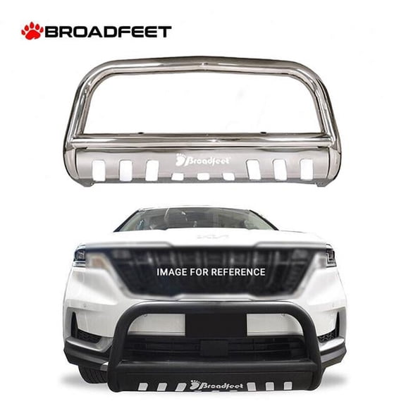 Broadfeet Motorsports Equipment  DC6 Front Bull Bar with Skid Plate for 2014-2023 Lexus GX Series, Stainless Steel