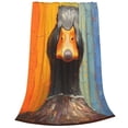 thumbnail image 2 of Honeii Colorful Painted Duck Print Fleece Blanket - Throw Blanket for Bed, Sofa, Couch, Camping, and Travel , Microplush Ultra Soft Warm Blanket-40"x30", 2 of 7