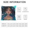thumbnail image 5 of Throw Pillow Covers Afro Girl Pillow Covers,American African Magical Cushion Covers for Toddler Kids Teenager, Cushion Cases, 5 of 5