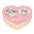 thumbnail image 2 of Caja Para Dientes De Bebé, Caja De Recuerdo De Dientes Primarios Significativos Con Agujeros Individuales En Forma De Corazón Para La Infancia, 2 of 7