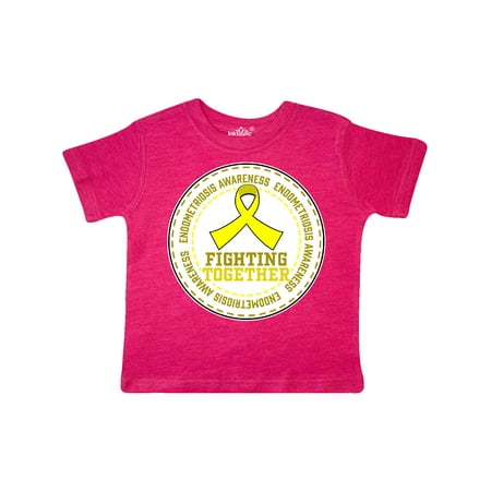 

Inktastic Fighting Together- Endometriosis Awareness yellow ribbon Gift Toddler Boy or Toddler Girl T-Shirt