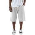thumbnail image 3 of Nestiefly Mens Corduroy Shorts Casual Relaxed Fit Elastic Waist Drawstring 2026 Summer Beach Lightweight Comfort Lounge Short White 2XL, 3 of 3