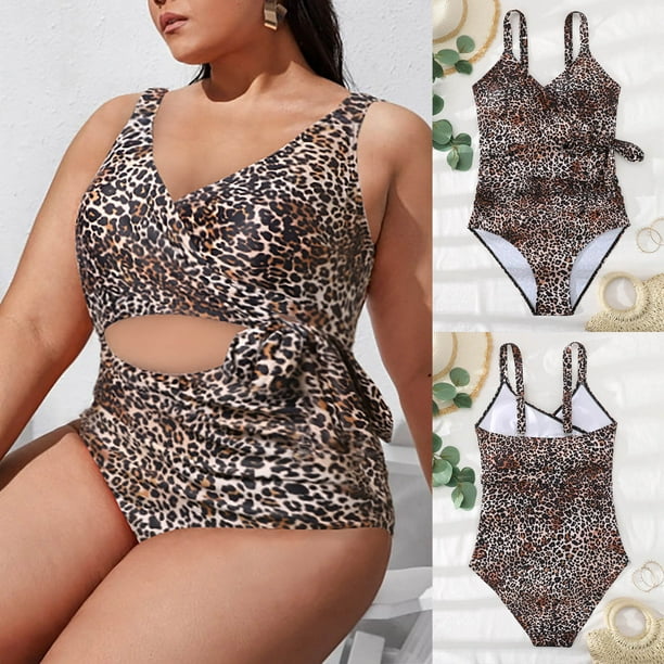 Plus size animal print swimsuit sale
