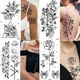 thumbnail image 2 of Pegatinas de tatuajes temporales de flor de Rosa, tatuajes de flor para cuerpo, pierna, brazos, cuello, espalda, piel de flor extraíble, 2 of 4