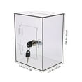 thumbnail image 2 of GAXIRE 1Pack Brown Acrylic Donation Box for Fundraising with Lock in Office 7.86X5.89X4.72in, 2 of 8