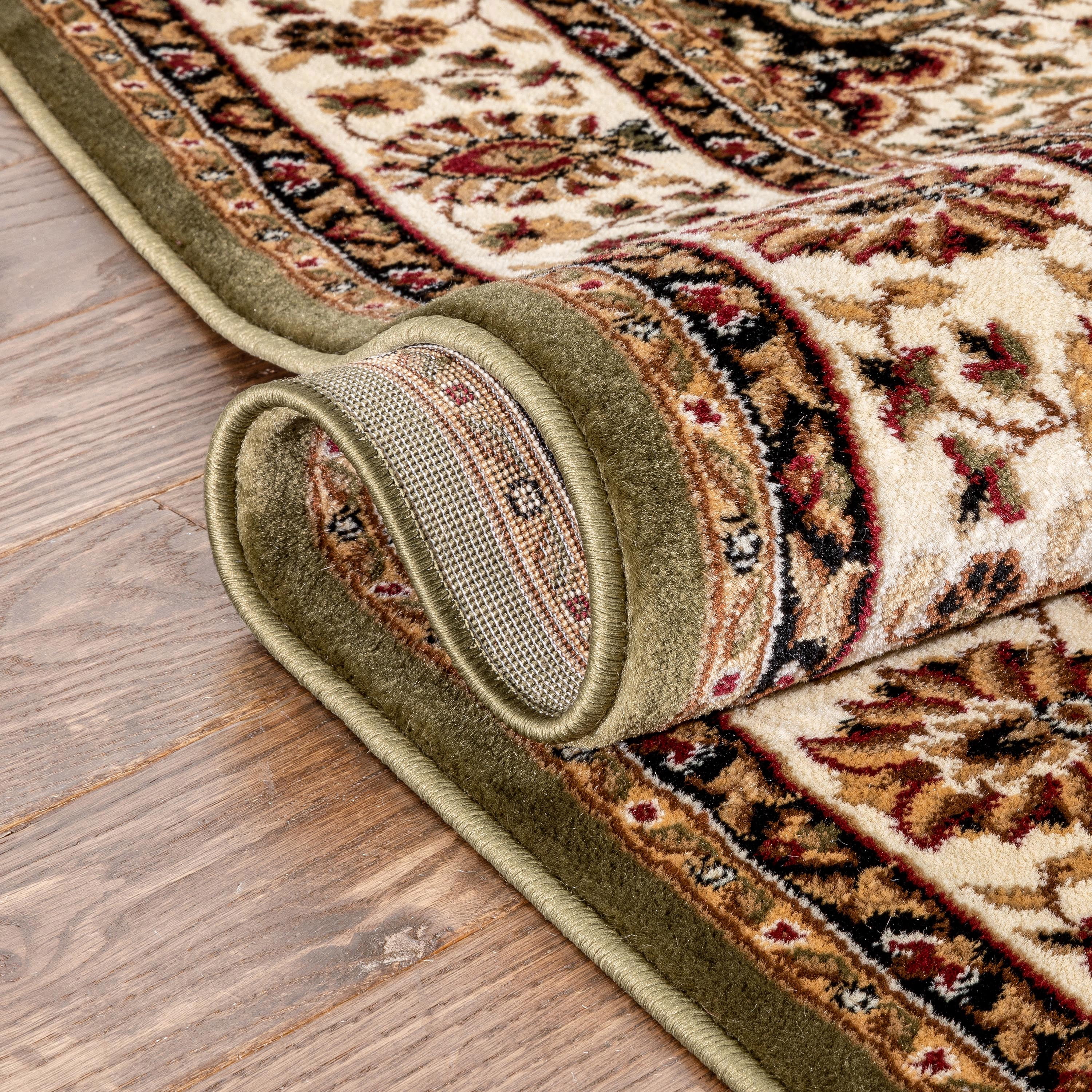 Well Woven Barclay Medallion Kashan Traditional Oriental & Persian Green 9'3" x 12'6" Area Rug