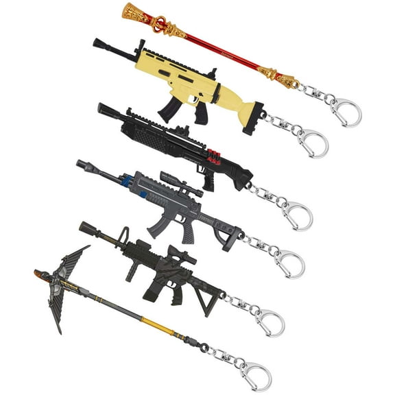 ZURU Fortnite Metal Clasp Keychain, 6 Count