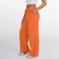 thumbnail image 3 of Resicozy Wide Leg Sweatpants Women High Waisted Drawstring Baggy Trousers Workout Athletic Joggers Casual Loose Solid Sweat Pants Saffron M, 3 of 6