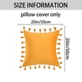 thumbnail image 6 of Unique Bargains Velvet Soft Throw Pillow Covers Pack of 2 Yellow 20" x 20", 6 of 6