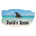 thumbnail image 2 of Personalized Animal Wall Decals for Kids Room - Scary Shark Beach Lifeguard Fin Birthday Decoration With Easy Installation Instructions Custom Name Sticker - Size: 40 In x 20 In, 2 of 5