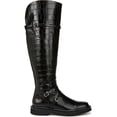 thumbnail image 2 of Franco Sarto Women's Ainsley Knee High Boot Black Croc Leather 10M, 2 of 5