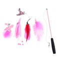thumbnail image 2 of Faux Plume Chat Baguette Extensible Chat Teaser Baguette Jouet avec 5PCS Remplacement, 2 of 10