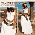 thumbnail image 5 of WHIPPY Western Leather Belts for Women Cowgirl Cowboy Belt Ladies Wide Vintage Waist Belts for Dresses, 5 of 8