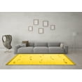 thumbnail image 3 of Ahgly Company Indoor Round Solid Yellow Modern Area Rugs, 6' Round, 3 of 4