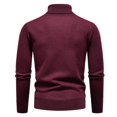 thumbnail image 4 of Men's Warm Lined High Neck Sweater Coat Soft Knit Pullover Casual Winter Thermal Underwear Top For Cold Weather Men Casual Dress Sweater Long Sleeve Hoodie Mens Long Hooded Sweatshirt, 4 of 4