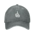 thumbnail image 2 of Thumb Up Bone Hand Baseball Cap Vintage Soft Washed Denim,Golf Dad Hat Adjustable Trucker Hats for Men Women Unisex Adult,Gray, 2 of 7