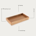 thumbnail image 3 of Evideco French Home Goods Acacia Solid Print Modern Serene Acacia Bathroom Tray, 3 of 8