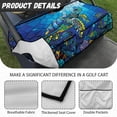 thumbnail image 6 of Whosucclay Turtle Mosaic Elastic Golf Cart Seat Cover Anti-Scratch for Yamaha Club Car EZGO Icon, 4 Storage Pockets Golf Cart Seat Blanket Towel, 6 of 7