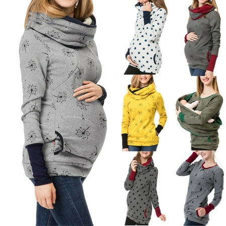 

Tejiojio Maternity/Labor/Nursing Clothing Clearance Women Pregnant Hoodie Sweatershirt Maternity Breastfeeding Nursing Jumper Top