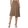 thumbnail image 2 of JBXKXYW Skirts for Women Women's Simple Comfort Basic Stretch A Line Flared Knee Length Skirt High Waisted Skirt Cute Skirts Faldas Para Mujer (Khaki,XL), 2 of 6