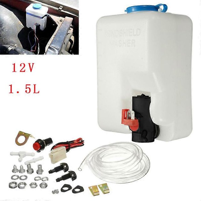 12V 1.5L Car Universal Windshield Wash Bottle Cleaning Pot Cleaning Bottle Set Wiper Sprayer Set