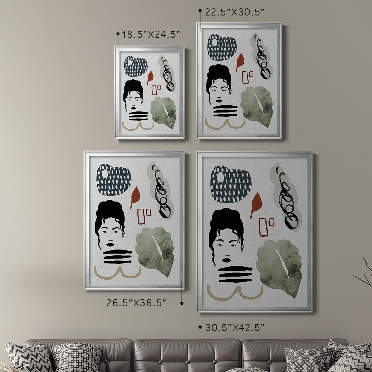 Collected Mindfulness I Premium Framed Print, in Gold, Black, or Silver - Ready to Hang