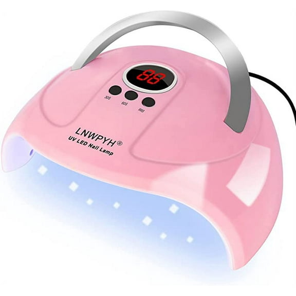 UV LED Nail Lamp, 54W Professional Nail Dryer Gel Polish Light with 3 Timer Setting, UV Nail Light Nail Polish Curing Gel LED Dryer, Professional Nail Art Tools with Automatic Sensor