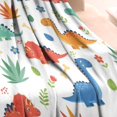 thumbnail image 3 of White Cartoon Dinosaurs Bones Pattern Blanket,Comfortable Soft Flannel Throw Blanket,All Season,Warm Lightweight Blankets for Sofa Bed Couch Living Room Chair,30"x40", 3 of 4