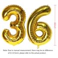 thumbnail image 2 of Balloon Number EBAIJQUO 36 Gold 36-inch for Party Decoration, 2 of 6