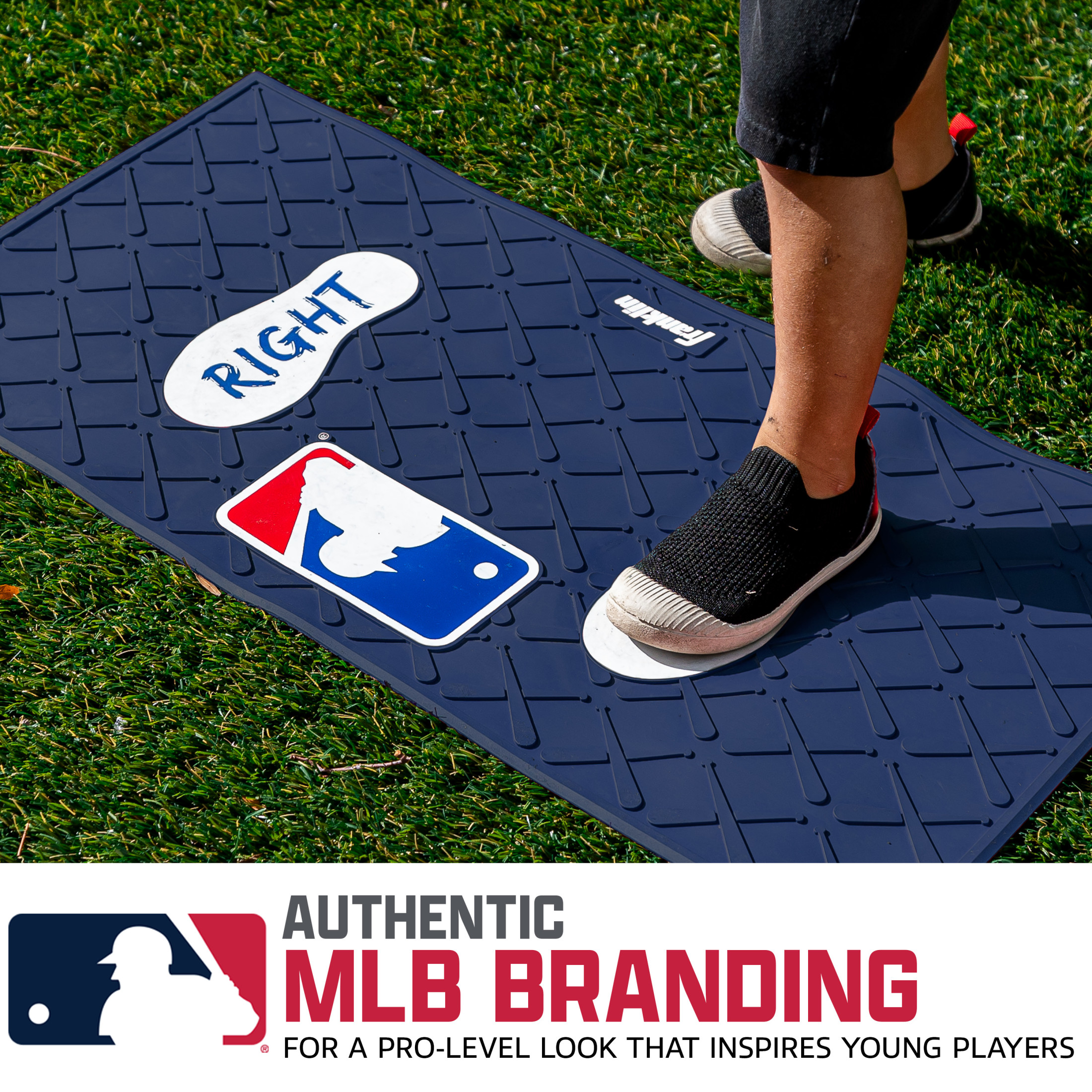 Franklin Sports Learn Your Stance Batter's Box - Perfect for Toddlers and Kids -  Improve Batting Skills - Outdoor Sports Baseball - Teach Young Athletes how to Stand