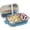 Aqua Blue, variant on SIGNORA WARE Stainless Steel Bento Box 34 oz Leakproof 2 Compartments Lunch Box – Pink