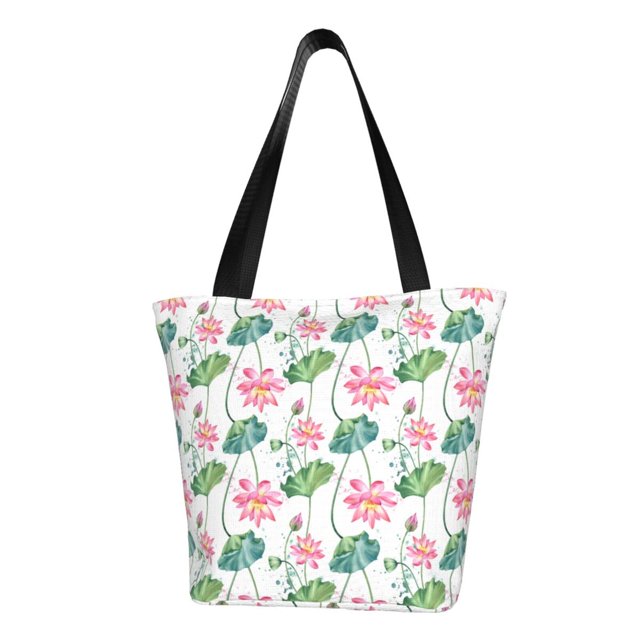 Disketp Lotus Flower for Women’s Casual Shoulder Tote Bag Cross-body Handbags for Shopping, Travel and Daily Use
