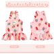 thumbnail image 4 of Dinheiro Conjunto de arnés y correa para perro pequeño, lindo vestido de princesa para cumpleaños, vestidos para perros con estampado de frutas suaves, vestidos para cachorros, ropa para perros, 4 of 6
