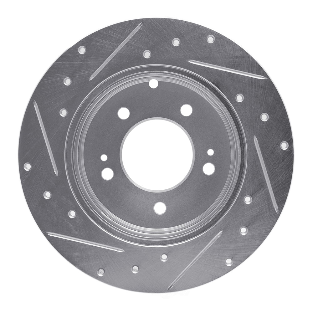 Dynamic Friction Company 631-03021R DFC Brake Rotor - Drilled And Slotted - Silver