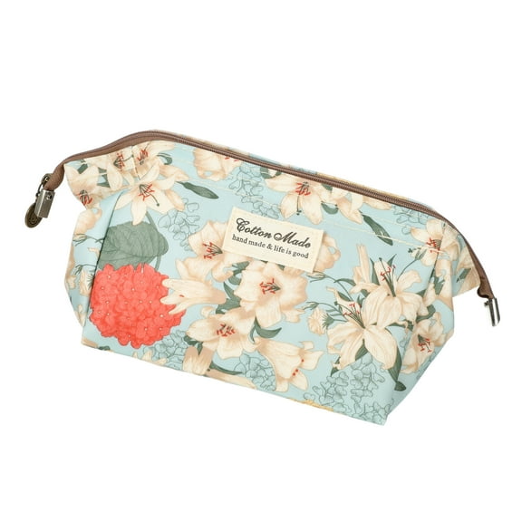 Vocoste 1 Pc Women Printed Travel Makeup Bag for Business Travel Vacation Gym Green