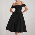 thumbnail image 2 of MIXUE Summer Dresses for Women Line Solid Color Sexy Strapless Backless Slim A Line Dress Activewear,Black,L, 2 of 5