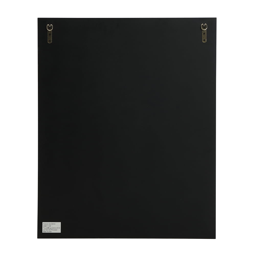 Kadyn 33.07"L x 26.77"W Mirror, Hanging Mirror for Wall, Wall Mirror with 2 high-quality metal hooks, Clear + Black