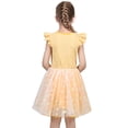 thumbnail image 6 of Girls Dress Yellow Striped Daisy Flower Ruffle Tulle Party Holiday Cotton 7 Years, 6 of 8