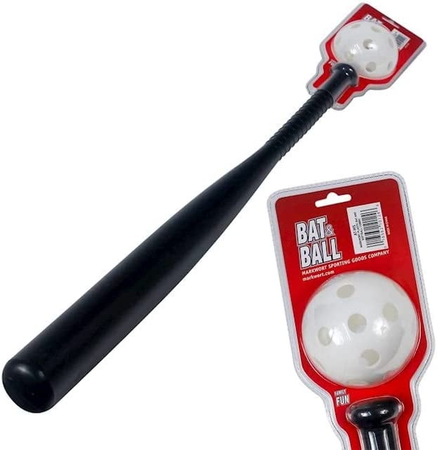 Markwort 28" Black Plastic Bat & Softball Combo