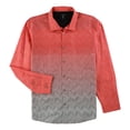 thumbnail image 1 of Alfani Mens Ombre Chevron Button Up Shirt, Red, Medium, 1 of 1