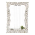thumbnail image 2 of Sintosin Vintage Wall Mirror 20x27 inch, Antique Square Carved Frame with Distressed White, Gothic Decorative Hanging Mirror for Bathroom Living Room, 2 of 9