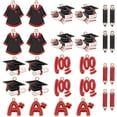 thumbnail image 1 of 28 colgantes de aleación de esmalte para graduación, dijes de graduación, letra A+, 100 puntos, birrete, vestido académico, dijes de graduación., 1 of 5