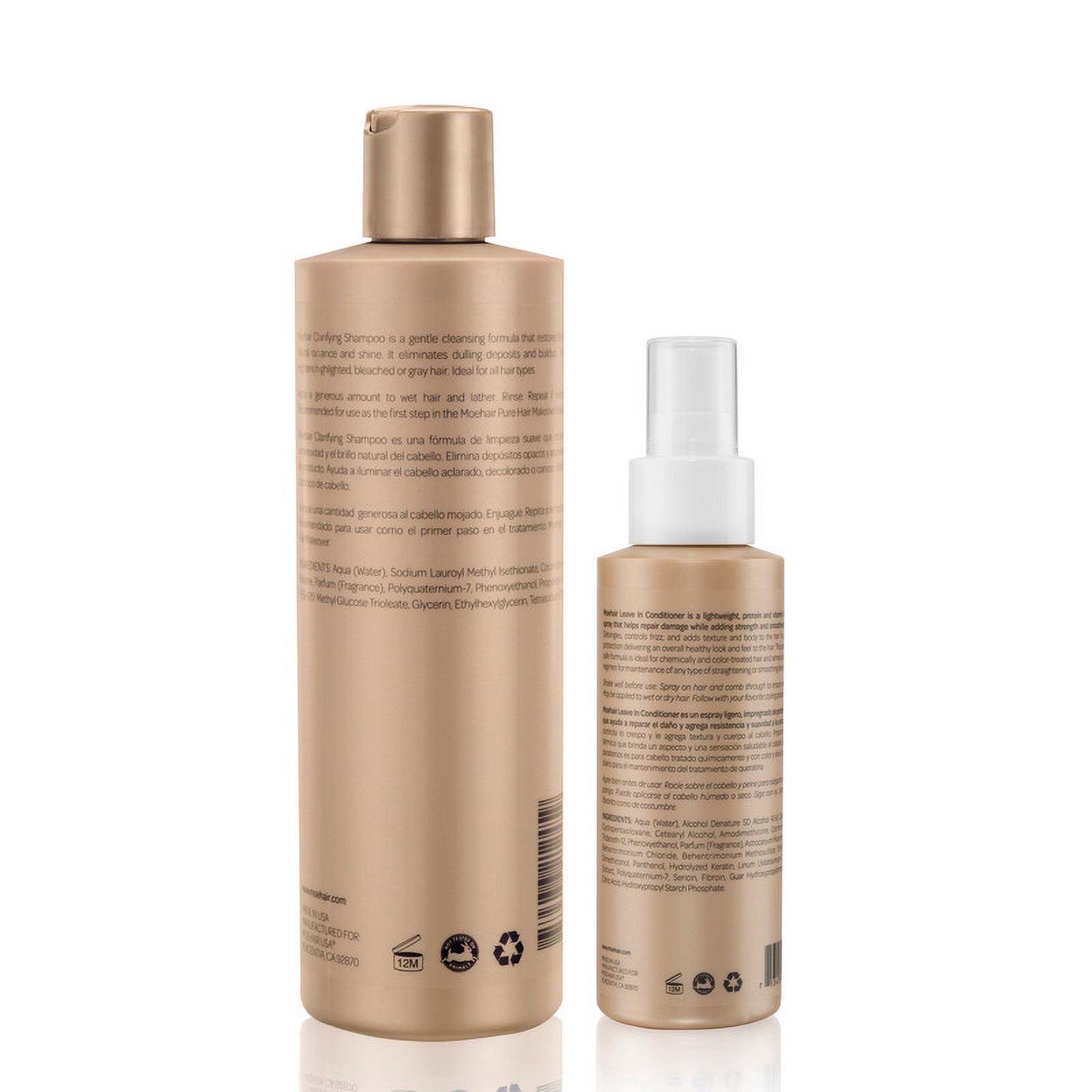 Moehair Clarifying Shampoo and Leave-In Conditioner Set with Floral Scent, 2 Piece
