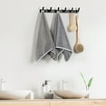 thumbnail image 5 of Wall Mounted Metal Coat and Hat Rack, 6 Hooks, Black, 5 of 8